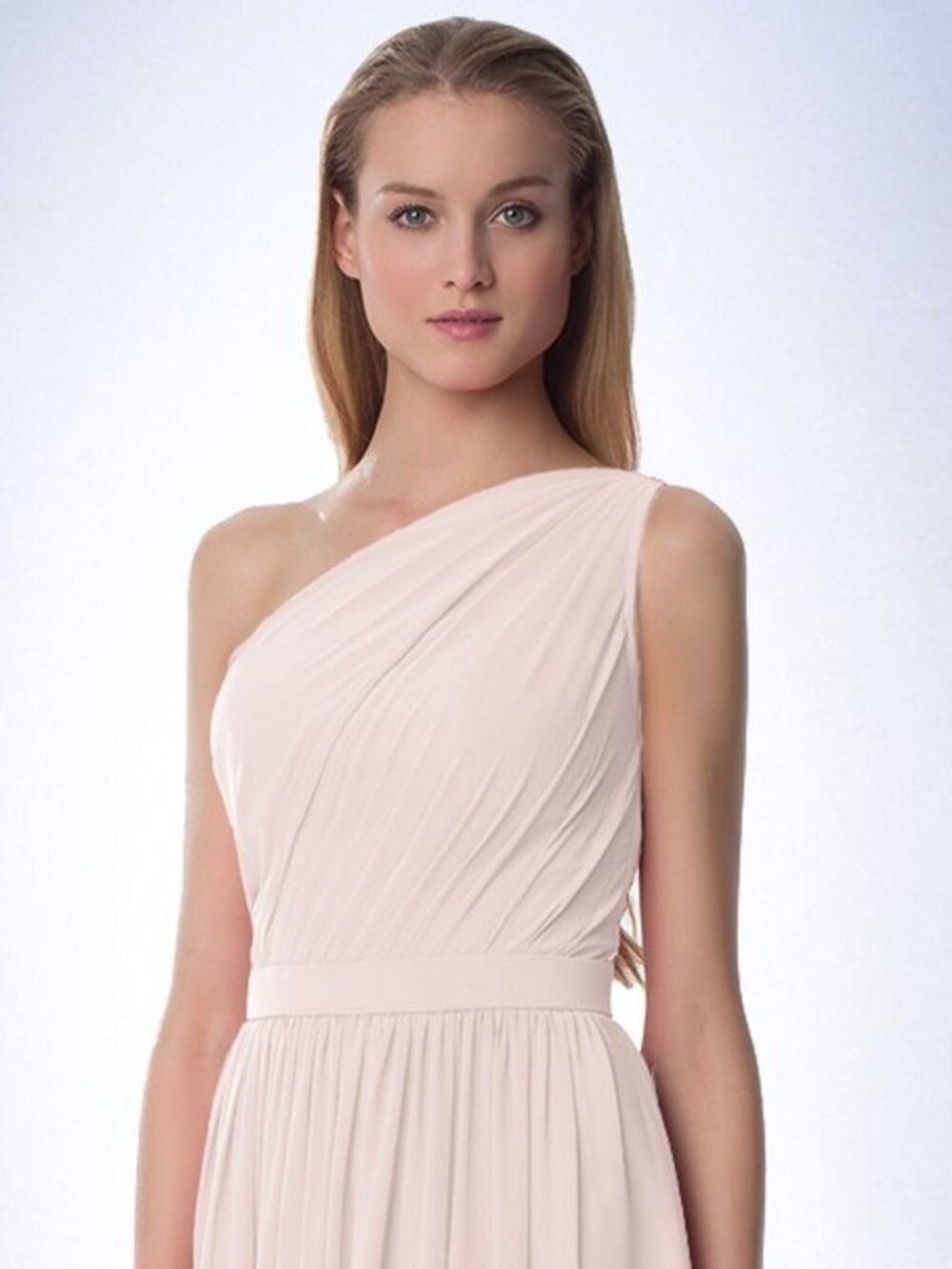 Bill Levkoff 991 Bridesmaid Dress Petal Pink One Shoulder Long 18